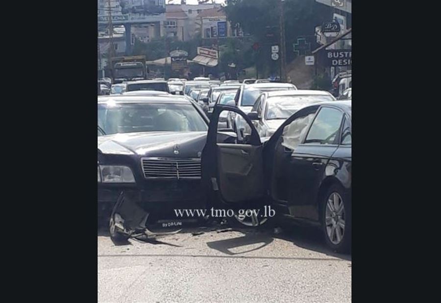 جريحان نتيجة تصادم بين 4 مركبات على طريق عام سهيلة
