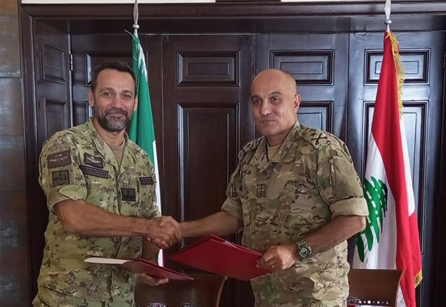  توقيع خطة تعاون بين الجيشين اللبناني والإيطالي