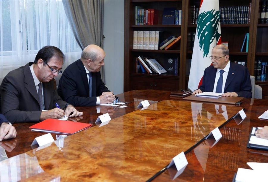 عون يلتقي لودريان 