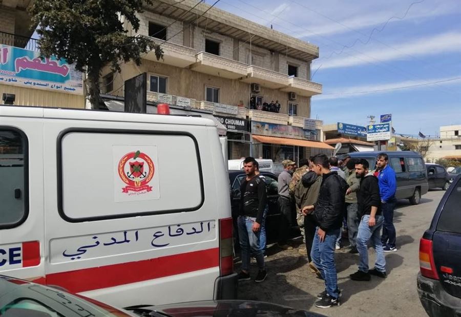 بالصور: جريحان اثر حادث سير عند مفترق تمنين