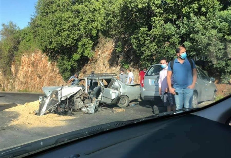 جريحان اثر حادث سير في عجلتون جريحان اثر حادث سير في عجلتون