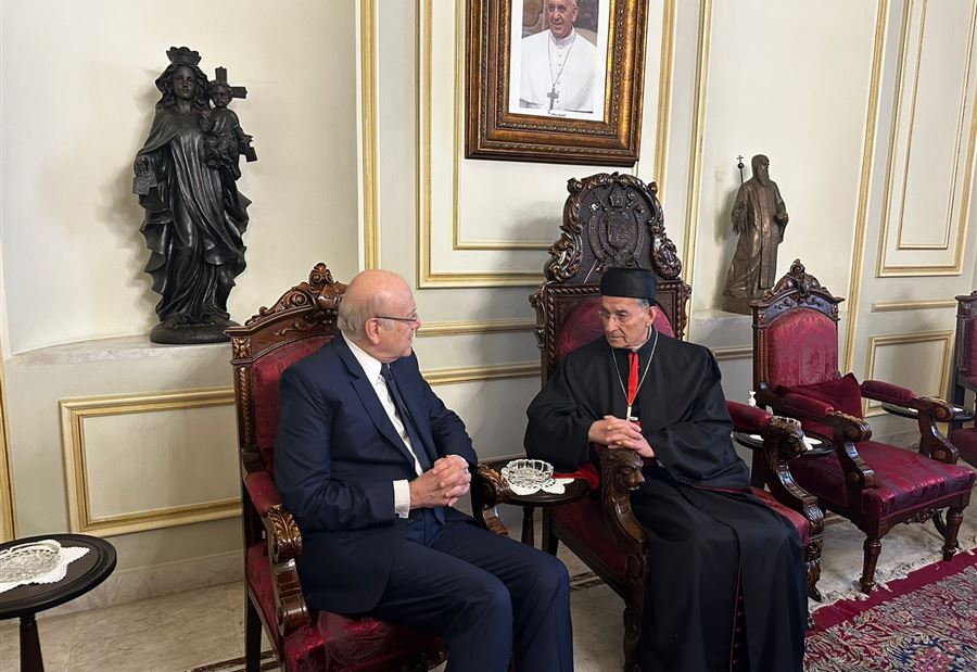 ميقاتي من بكركي: ليتفضّلوا وينتخبوا رئيسًا!