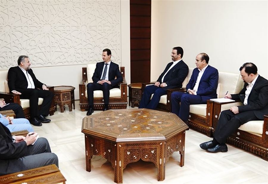 الأسد يبحث مع رئيس لجنة الأمن القومي الإيراني العلاقات 