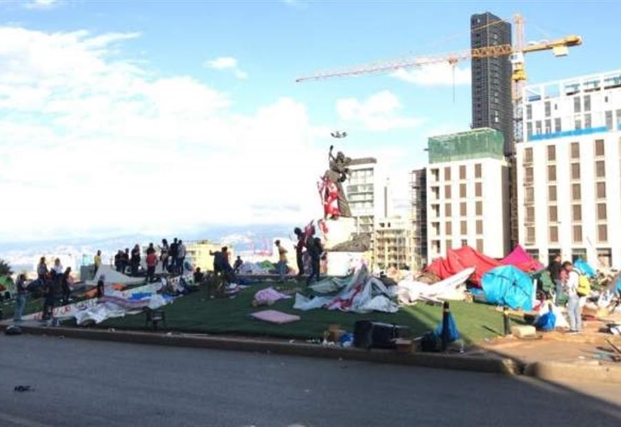 كيف بدت ساحتا رياض الصلح والشهداء اليوم؟