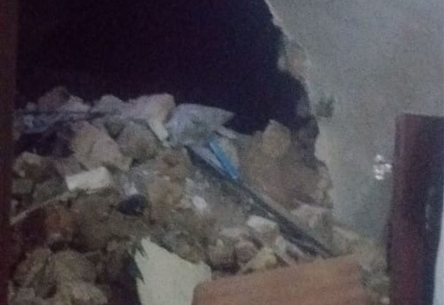 إنهيار منزل بشكل كامل في طرابلس