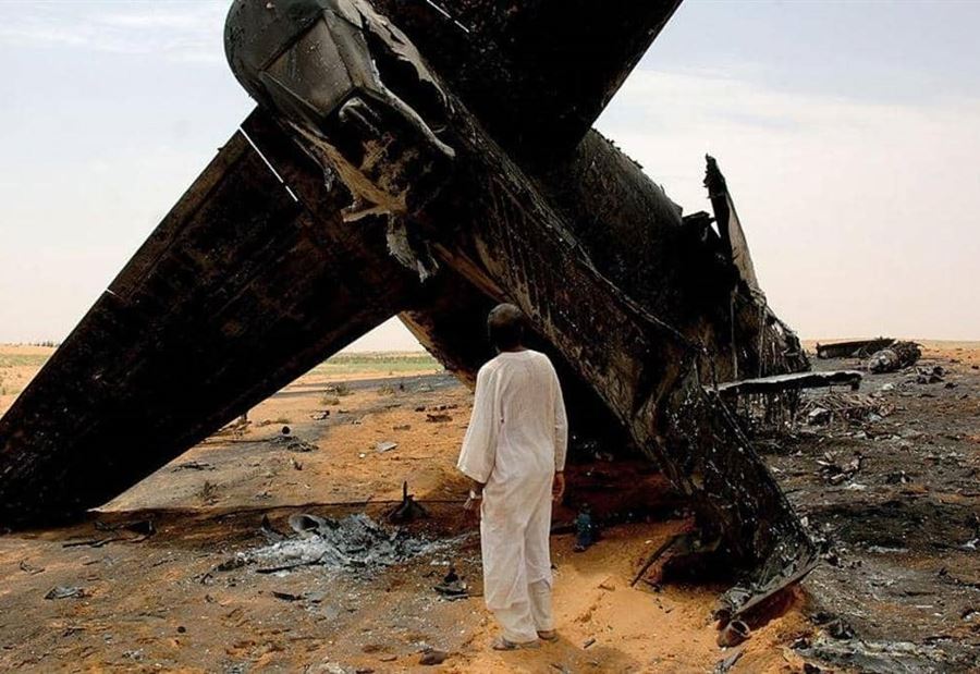 قتلى إثر تحطّم طائرة عسكريّة سودانيّة  قتلى إثر تحطّم طائرة عسكريّة سودانيّة