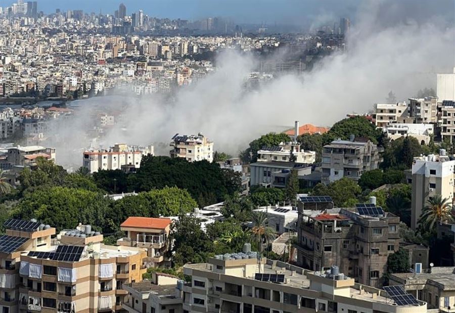 بالفيديو: غارة إسرائيلية جديدة تستهدف منطقة الشويفات - العمروسية 