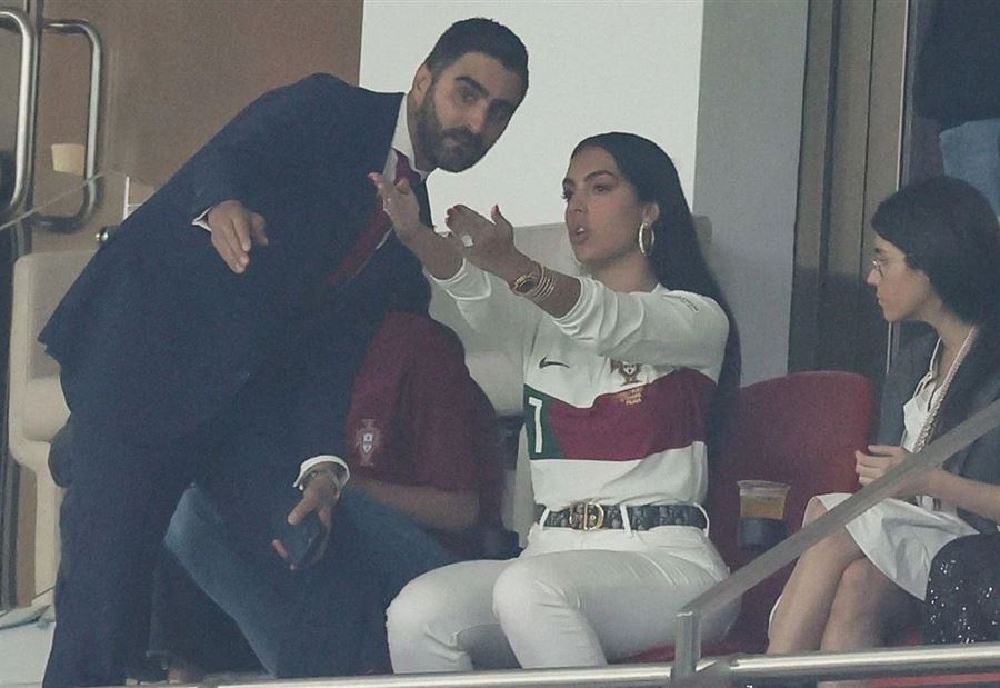 بالصور: ردات فعل صديقة رونالدو خلال مباراته ضد المنتخب المغربي