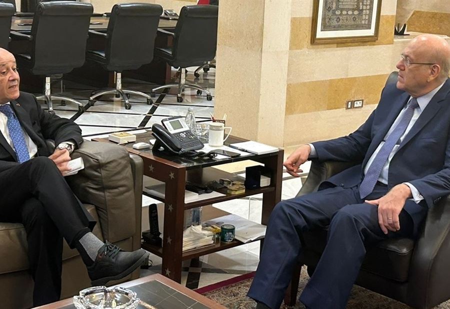 لودريان يؤكّد "إكمال مهمته" أمام ميقاتي