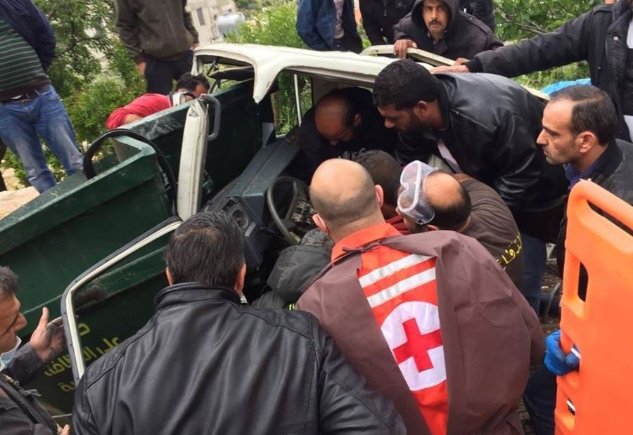 بالصور: جريح بحادث سير مروّع في مكسة 