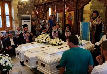 تلعباس الغربي ودعت ضحايا حادث السير الثلاثة