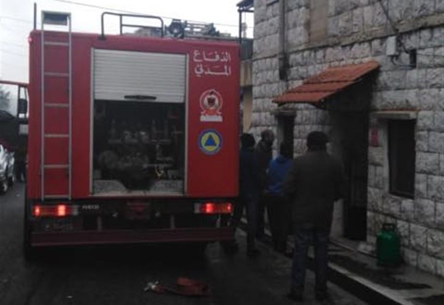 حريق منزل مؤلف من طابقين في فيطرون
