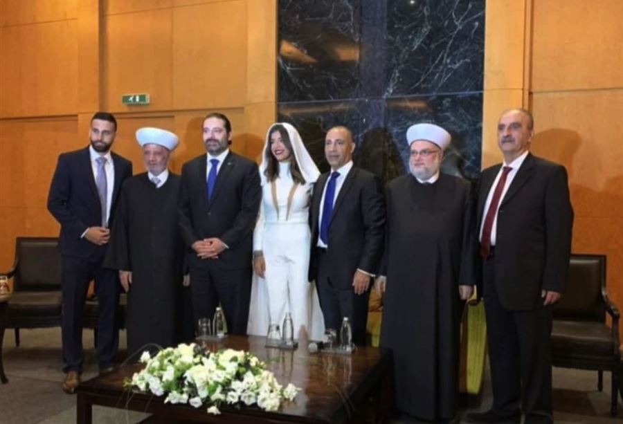 بالصور: دريان عقد قران لاعب الرياضي... والحريري حاضر
