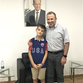 بالصورة: نجل الشهيد في ضيافة باسيل بالصورة: نجل الشهيد في ضيافة باسيل
