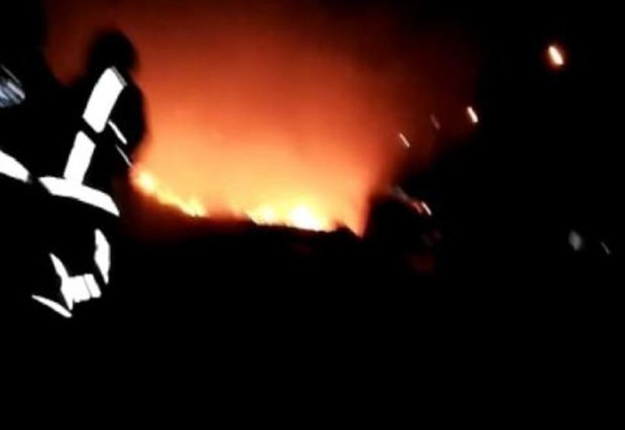  بالصورة: حريق في طريق الجديدة-بيروت