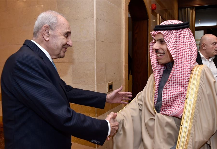"المستجدات السياسية في لبنان والمنطقة"... لقاءٌ بين بري وبن فرحان (صور)