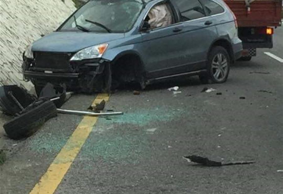 بالصور: جريح اثر حادث سير في المنصف