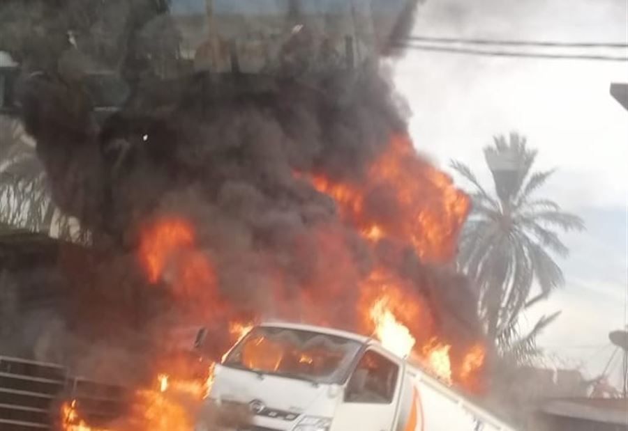إحتراق صهريج للمحروقات في الميناء