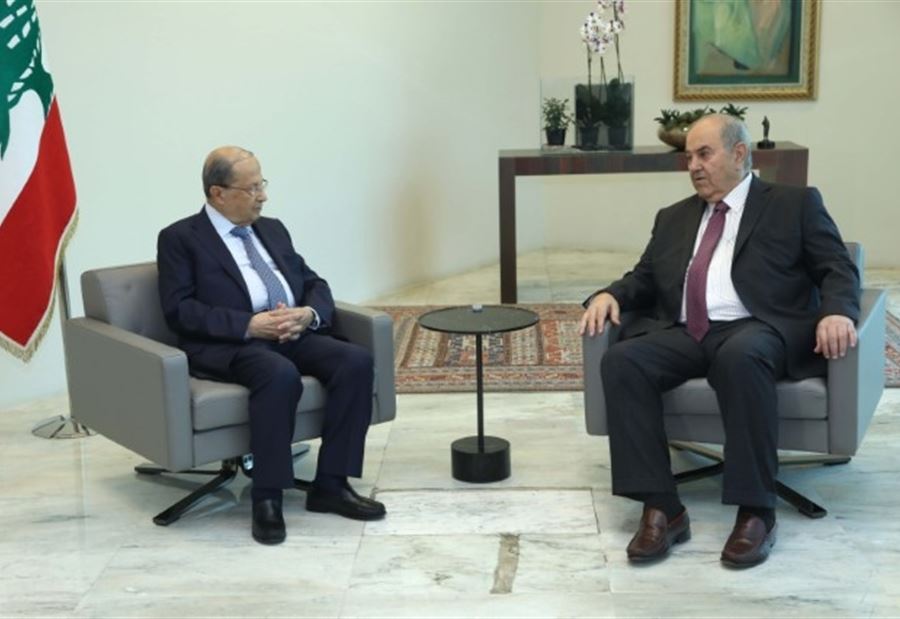 عون: لبنان حريص على تعزيز العلاقات مع العراق 