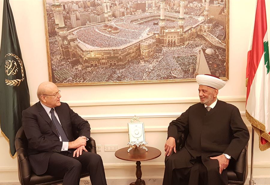 ميقاتي من دار الفتوى: تطبيق الدستور سبيل النجاة