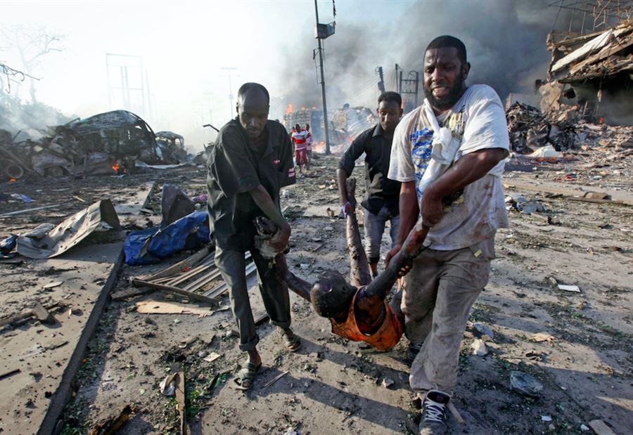 إرتفاع حصيلة ضحايا الهجوم الإرهابي في الصومال 