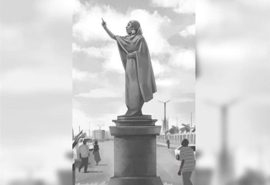 مطالب ببناء تمثال حرية لـ"أيقونة الحراك السوداني"