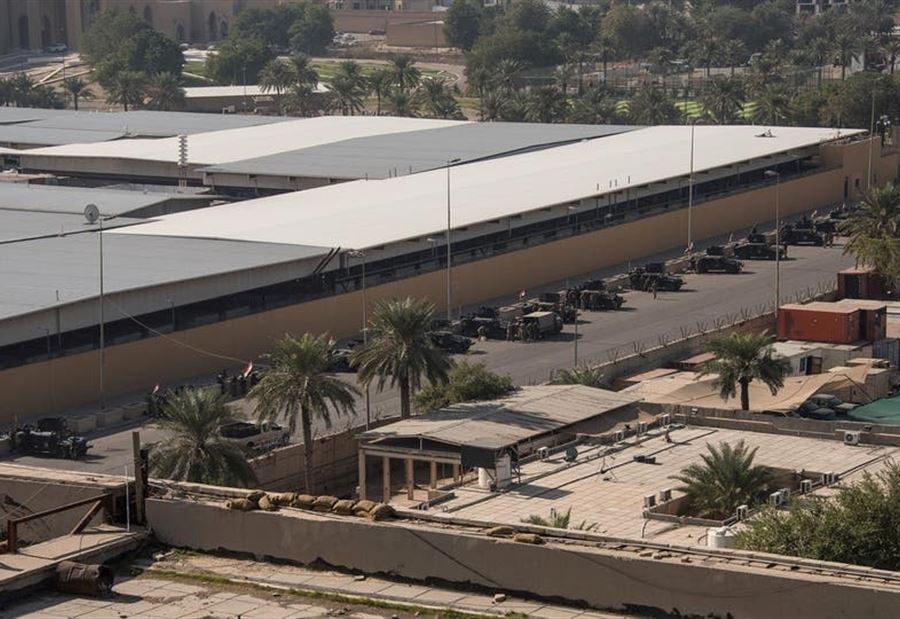 هجومٌ صاروخي على محيط السفارة الأميركية في بغداد هجومٌ صاروخي على محيط السفارة الأميركية في بغداد