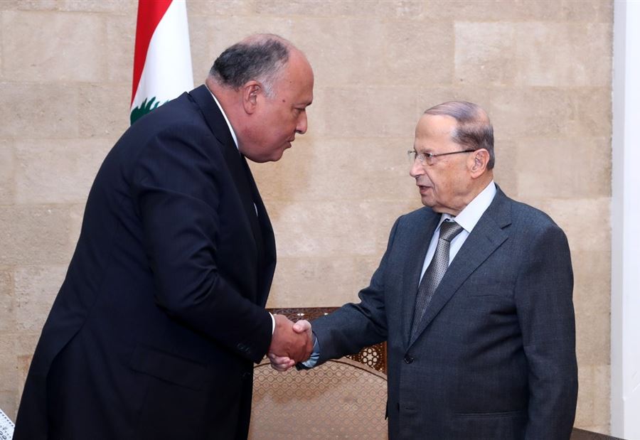 وزير الخارجية المصري من بعبدا: سنعمل على انجاح القمة
