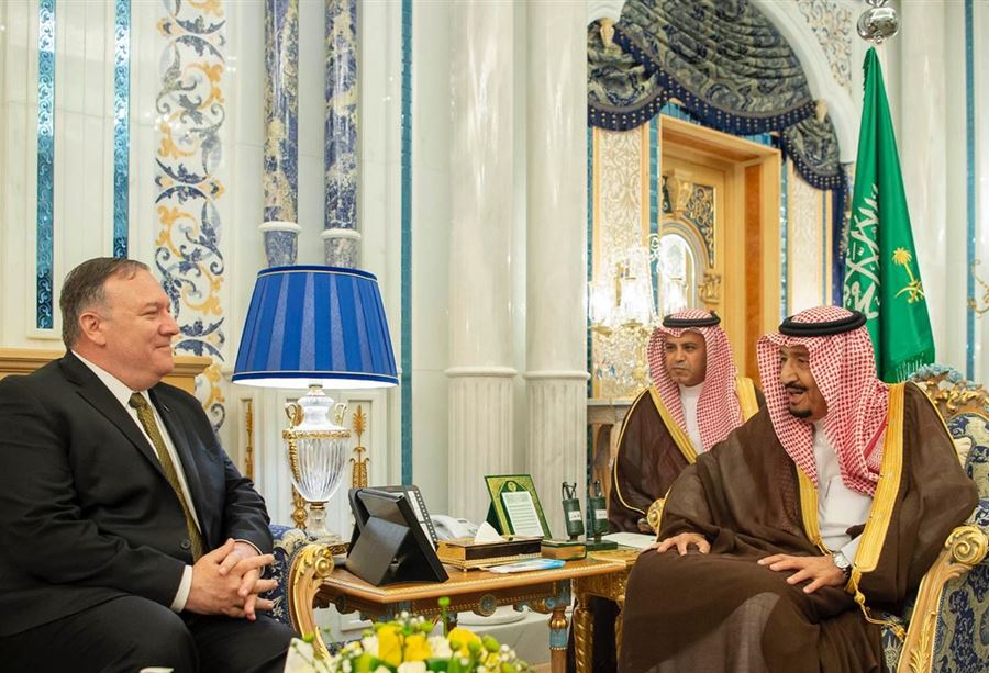 بالصور: بومبيو في قصر السلام بجدة
