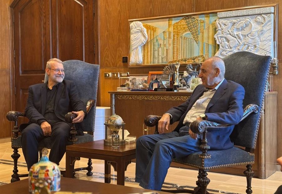 لاريجاني التقى بري: نقف إلى جانب لبنان حكومةً وجيشاً ومقاومةً لاريجاني التقى بري: نقف إلى جانب لبنان حكومةً وجيشاً ومقاومةً