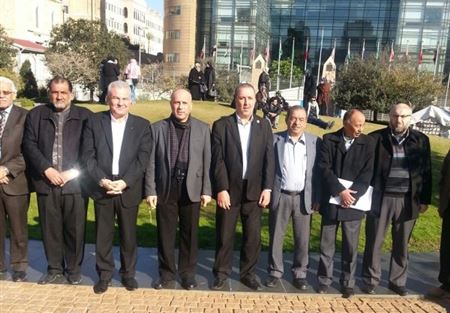 اعتصام اللاجئين الفلسطينيين امام الإسكوا 