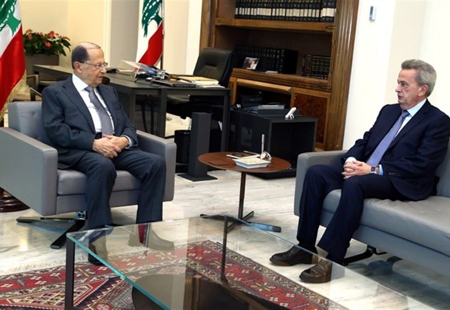 الرئيس عون يبحث مع سلامة الأوضاع المالية الرئيس عون يبحث مع سلامة الأوضاع المالية