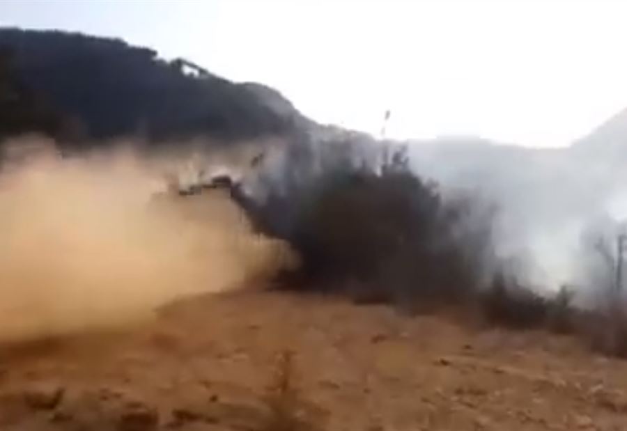 بالفيديو: حريقٌكبيرٌ في مرج بسري