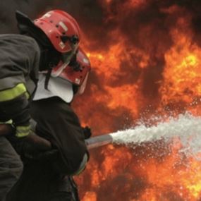 حريق في أفران القصر على طريق عام العبدة المنية