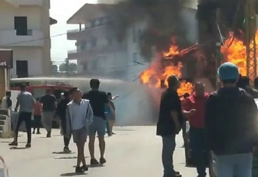 إنفجار داخل محل لبيع الغاز في الغازية 