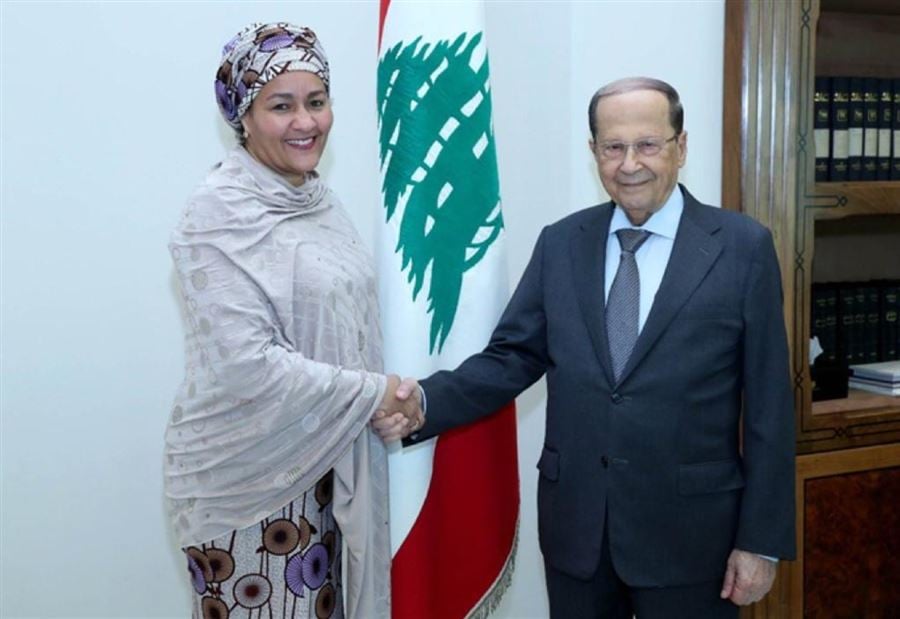 عون: للتنسيق مع الامم المتحدة في عودة النازحين 