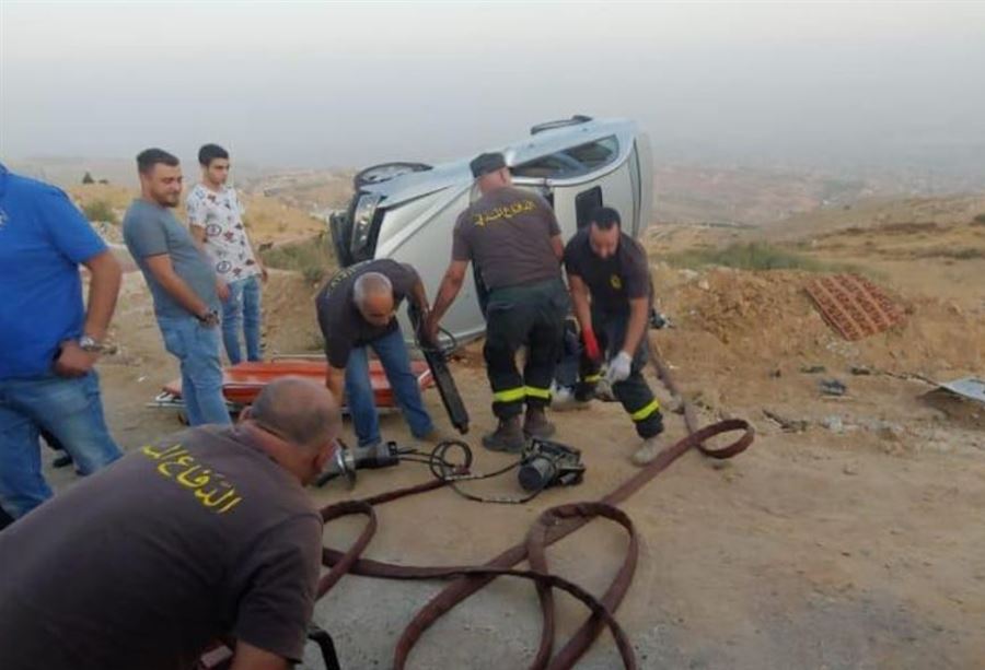 بالصور: قتيل و3 جرحى اثر حادث على طريق ترشيش-زحلة