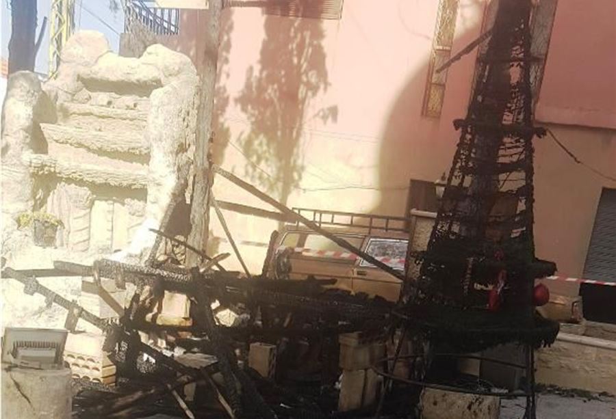 فيديو يوثق حريق "المغارة" في جديدة الفاكهة