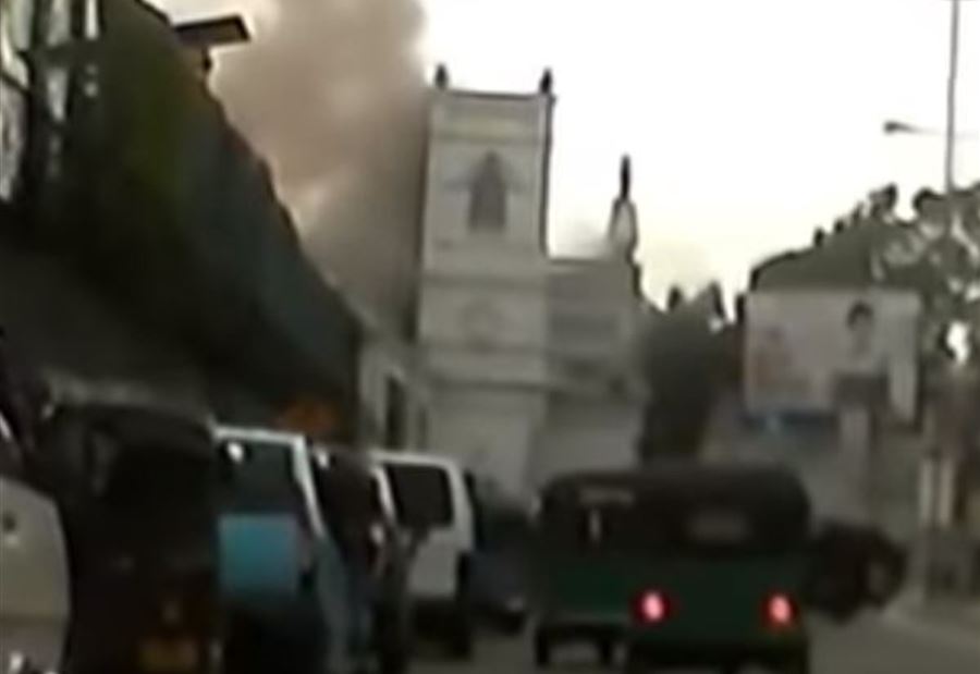 بالفيديو: اللحظات الأولى لتفجير كنيسة بسريلانكا