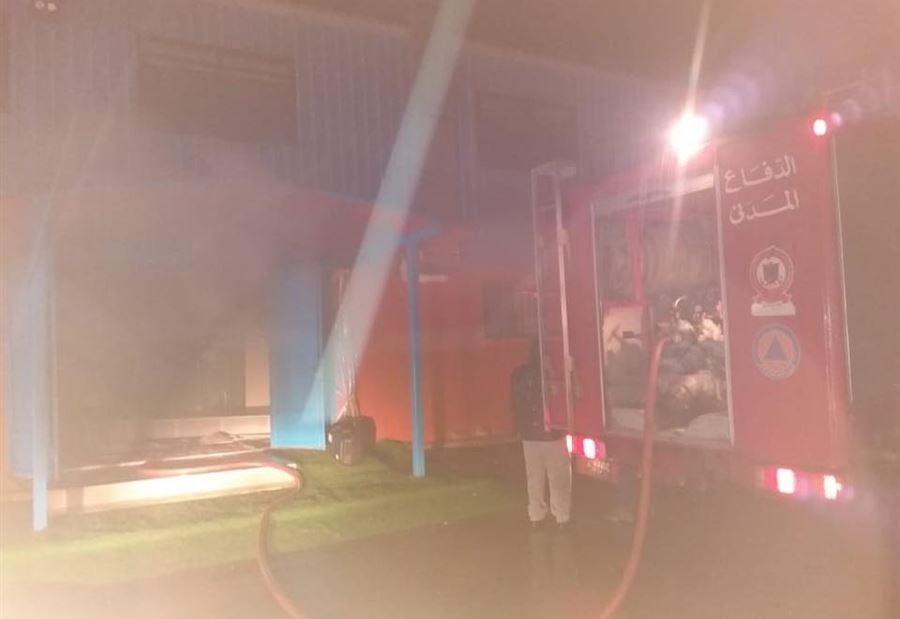 بالصورة: حريق داخل ناد للرياضة في بصرما