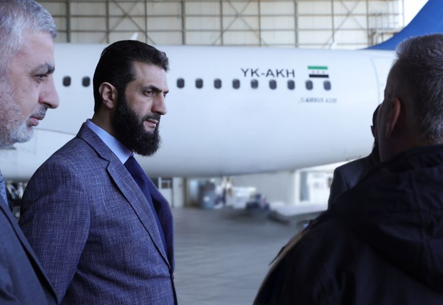 مع استئناف الرحلات الدولية... الشرع يتفقد مطار دمشق  مع استئناف الرحلات الدولية... الشرع يتفقد مطار دمشق