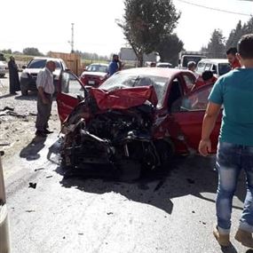 بالصورة: 3 جرحى بحادث سير في تعنايل بالصورة: 3 جرحى بحادث سير في تعنايل