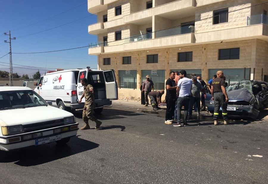جريحان اثر حادث سير على ضهور زحلة