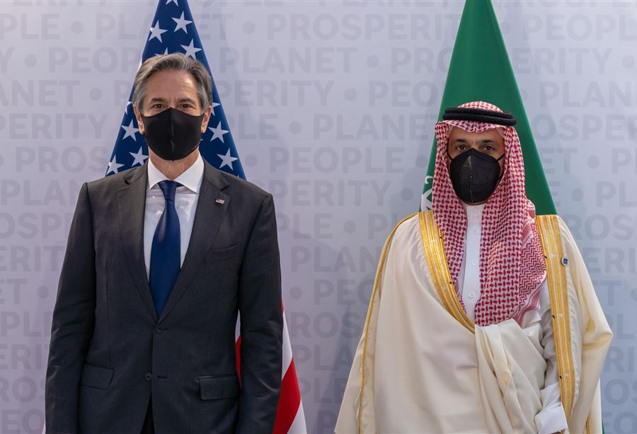 الأوضاع في لبنان بين وزير الخارجية الأميركي ونظيره السعودي الأوضاع في لبنان بين وزير الخارجية الأميركي ونظيره السعودي
