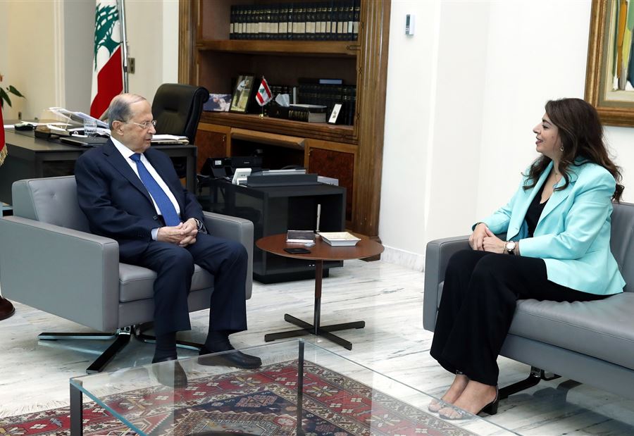 عون يطّلع من شريم على ما تحقق في وزارتها