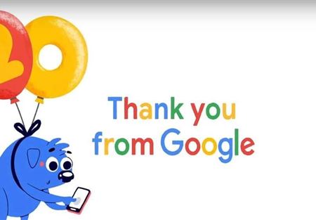 غوغل تحتفي اليوم رسميا بالعيد العشرين لتأسيسها غوغل تحتفي اليوم رسميا بالعيد العشرين لتأسيسها