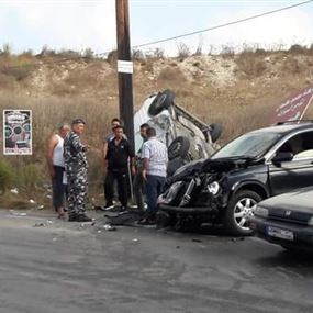 بالصور والفيديو: حادث سير مروّع في دبعال  بالصور والفيديو: حادث سير مروّع في دبعال