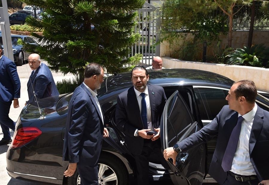 ماذا فعل الحريري أثناء إلقاء باسيل كلمته؟