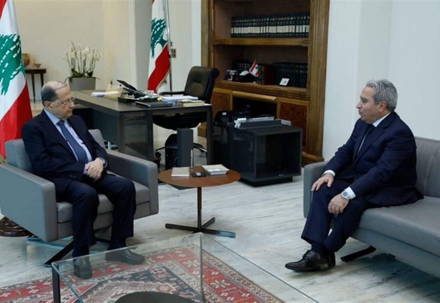 المشرفية أطلع عون على نتائج زيارته إلى سوريا