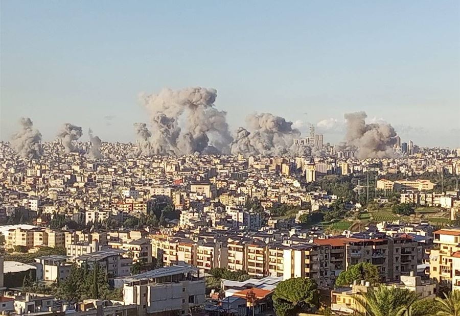 من بين الأعنف منذ بداية العدوان... حزام ناري على الضاحية! (فيديو وصور) من بين الأعنف منذ بداية العدوان... حزام ناري على الضاحية! (فيديو وصور)